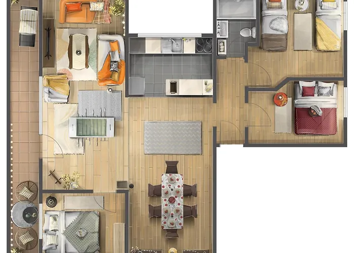 アパート Roof Shelter With Balcony View Foosball ベオグラード